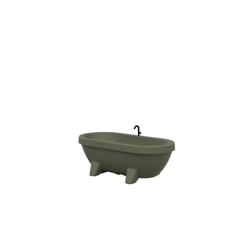 Gardentub baignoire autoportante (de jardin) - 194x94x66cm - plastique - adaptée à l'extérieur - mat Dark Olive Green (vert) SW1159682