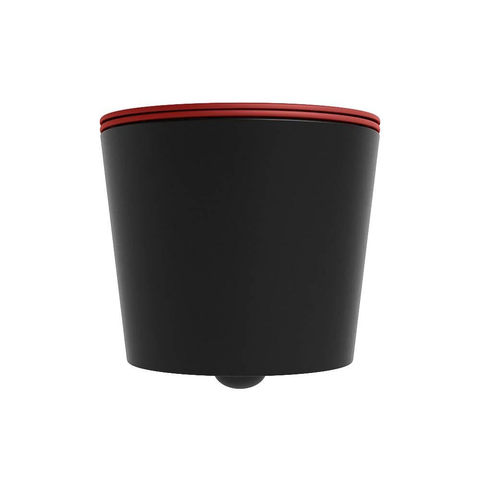 Mondiaz LAVIE hangtoilet – spoelrandloos – 36 x 53 cm – met softclose zitting – Urban (zwart), zitting Fire (rood) SW1208668