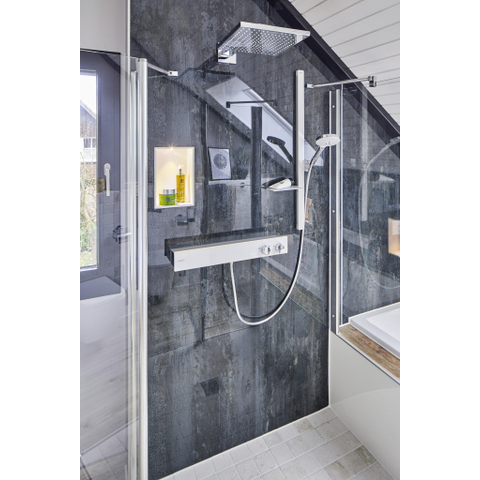 Hansgrohe Raindance Select S Unica - doucheset - glijstang - raindance - select S - 120 - 3jet - handdouche - zeepschaal - 90cm - doucheslang - 160cm - wit/chroom - wit chroom SW157204