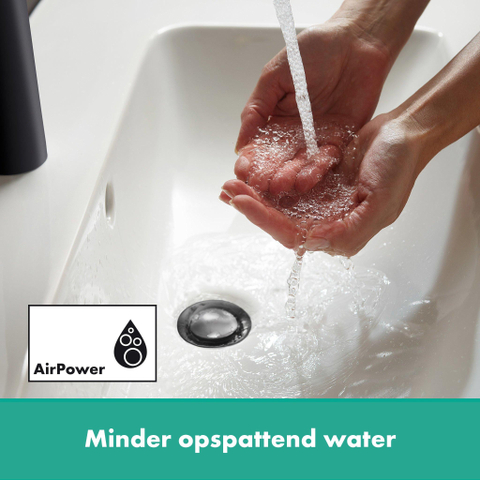 Hansgrohe Vernis Blend Eengreeps wastafelmengkraan - 190 met PopUp - trekwaste - mat zwart SW651526