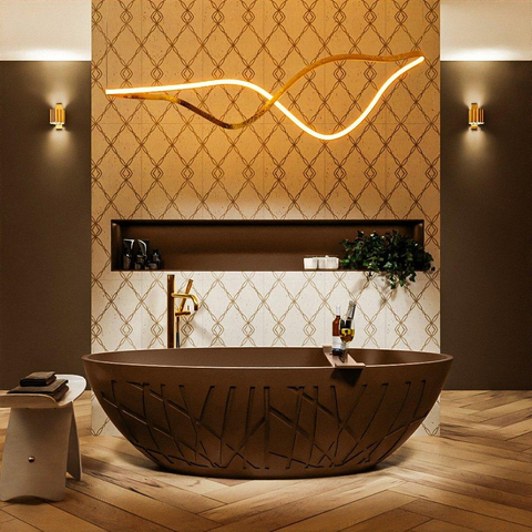 MONDIAZ HOLM Baignoire îlot - 180x85cm - rouille SW491476