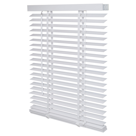 Intensions Jalousie 90x175x6cm Lamelles 2.5cm Bois et structure aluminium Blanc SW450778