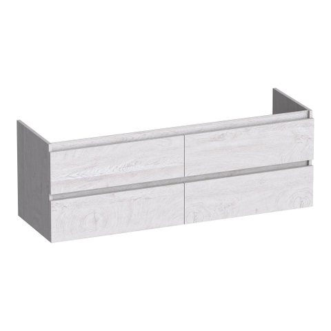 BRAUER Joy meuble sous-lavabo 140 4 tiroirs softclose - sans poignée - 2 découpes pour siphon - Forest Seashell SW1201079