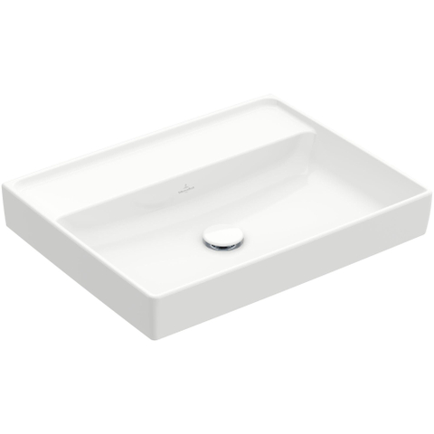 Villeroy & Boch Collaro wastafel - 60x47cm - zonder overloop - zonder kraangat - White Alpine (glans wit) SW358315