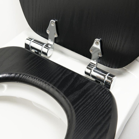 Tiger Toiletbril Blackwash Softclose MDF Zwart 37.5x5.5x43cm SW25340