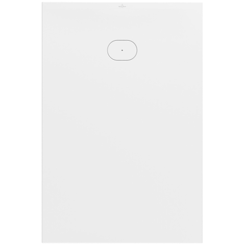 Villeroy & Boch Ecora douchebak - 150x100x3.5cm - afvoer korte zijde - stone white (wit) SW1558958