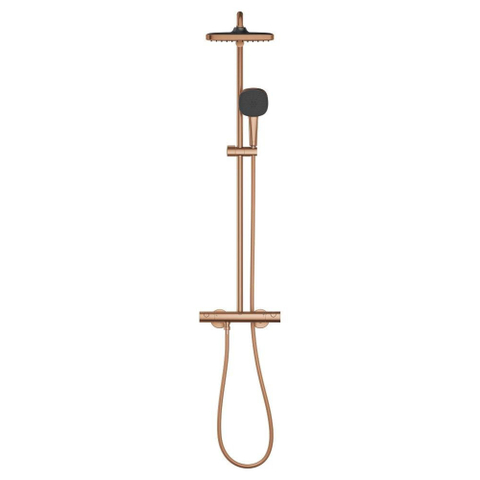GROHE Vitalio Comfort doucheset - met thermostaat - geborsteld warm sunset (koper) SW1590106
