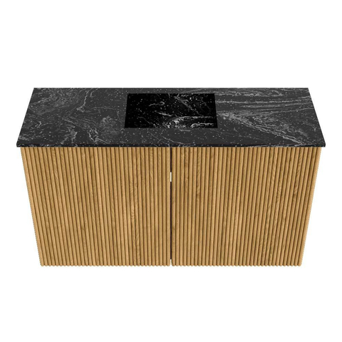 Mondiaz JOYA-DLUX 70cm toiletmeubel - kleur Oak - Wastafel FAYE positie Midden Zonder kraangat kleur Lava. SW1422030