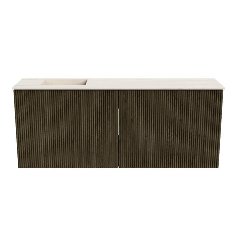 Mondiaz JOYA-DLUX 100cm toiletmeubel - kleur Shadow - Wastafel FAYE positie Links 1 kraangat kleur Meli. SW1424904