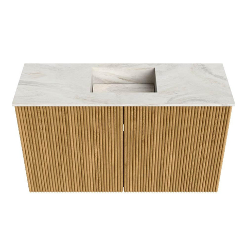 Mondiaz JOYA-DLUX Meuble de salle de bains 70cm - couleur Oak - Vasque FAYE position Milieu 1 trou de robinet couleur Ostra. SW1422192