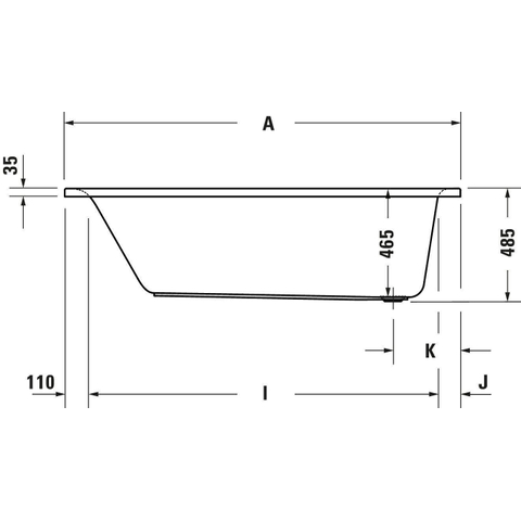 Duravit D-Neo bad 180x80x48.5cm 190liter Wit Hoogglans OUTLETSTORE STORE44357
