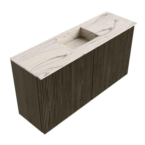 Mondiaz JOYA-DLUX Meuble de salle de bains 80cm - couleur Shadow - Vasque FAYE position Milieu Sans trou de robinet couleur Nata SW1424955