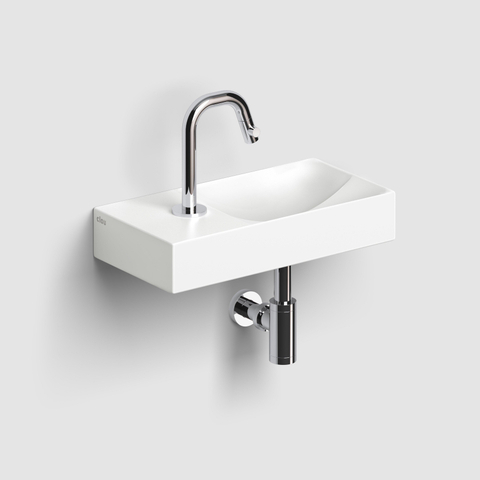 Clou Vale fontaines céramique fontaine 38x19x7cm trou de robinet à gauche Blanc mat SW451448