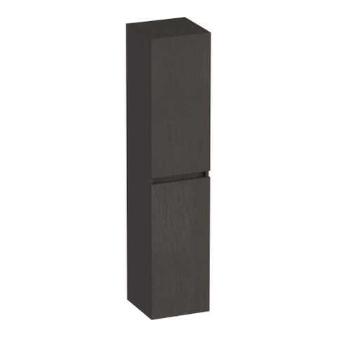 BRAUER Joy badkamerkast - 160x35x35cm - 2 deuren - greeploos - links- of rechtsdraaiend - Timber Anthracite OUTLETSTORE STORE44265