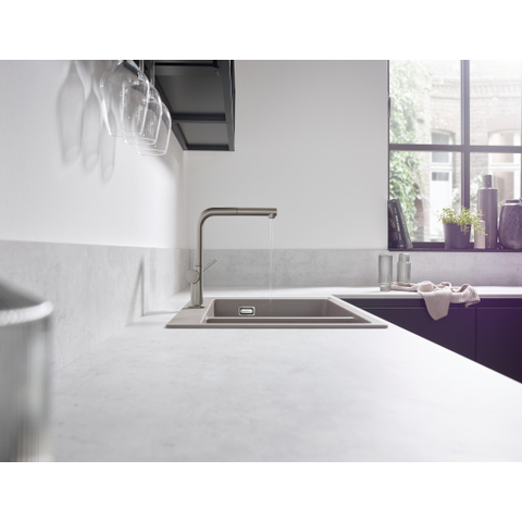 Hansgrohe Talis m54 - 1 greeps keukenmkr - 270 uittrekb uitloop - sbox - rvs- look (rvs) SW528855