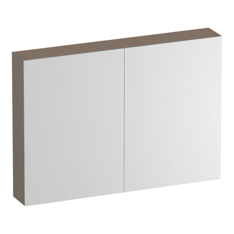 BRAUER Impress armoire de toilette – 99 x 70 x 15 cm – 2 portes, portes-miroir double face – Moka SW1198999