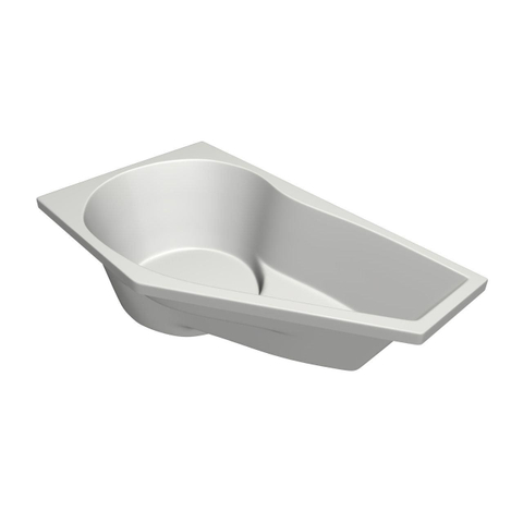 Xenz Fiji baignoire sans panneau 160x90cm gauche avec pieds sans vidage Acrylique Blanc haute brillance SW103280