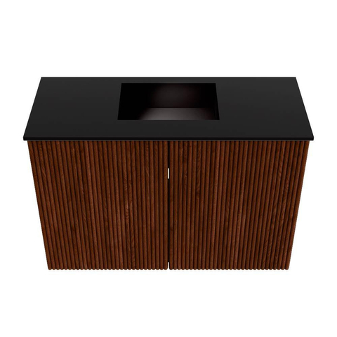 Mondiaz JOYA 60cm meuble de toilette - couleur Ruby - Lavabo FAYE position Milieu 1 trou de robinet couleur Urban. SW1421828