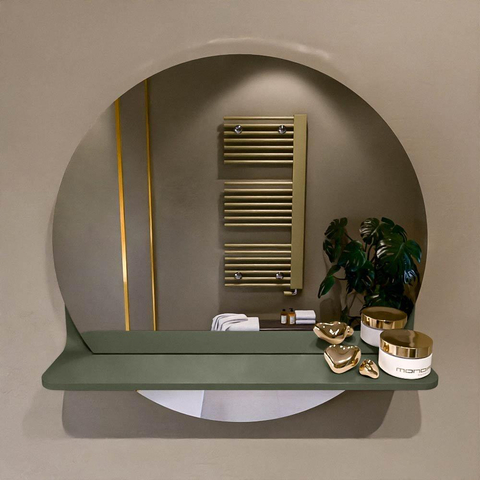 Mondiaz SPOT miroir – Ø 50 cm – avec tablette – Army (vert) SW1235484