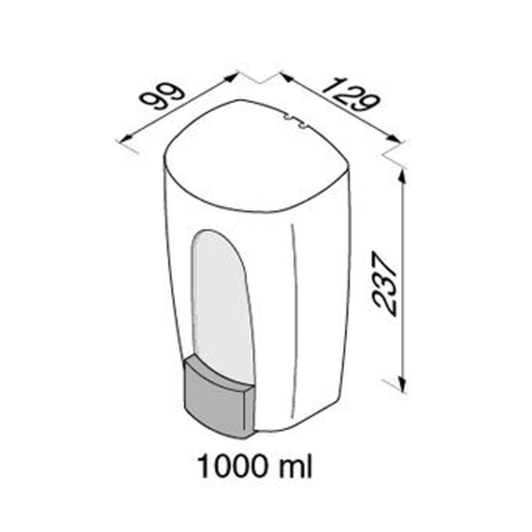 Geesa Hotel distributeur de savon 1000 ml blanc GA45426