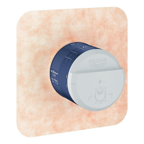 Grohe Rainshower Smartactive ensemble de douche avec douche de tête au plafond - flexible de douche - support mural - douchette à main - boîtier encastrable Warm Sunset brushed SW762045