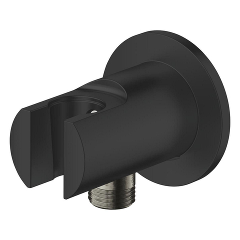 Grohe Vitalio QuickFix Wandaansluitbocht - 1/2" - met houder - matte black (mat zwart) SW1126527
