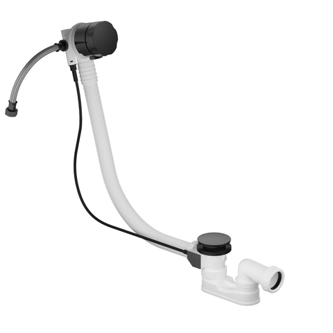 Hotbath Cobber Badoverloop - vulcombinatie - verlengd - PVD - gepolijst zwart SW1117724