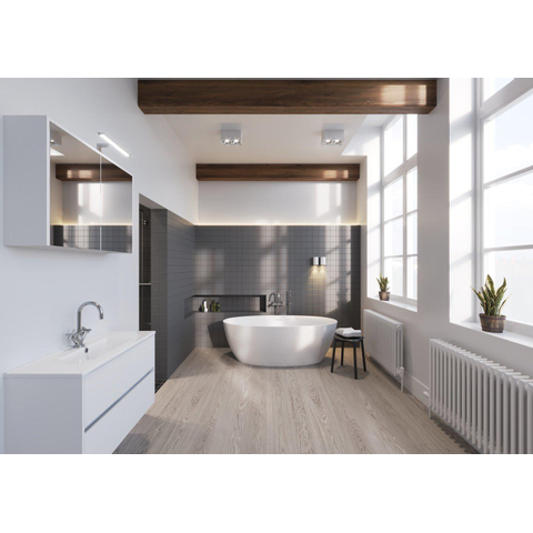 Zeza Bruno Baignoire îlot - 170x82cm - siphon - acrylique - Blanc mat SW999817