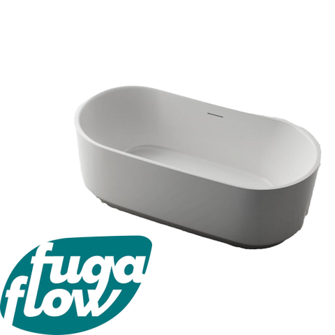 FugaFlow Eccelente Anta vrijstaand bad - 170x80x58cm - met afvoer - acryl - mat wit SW1123243