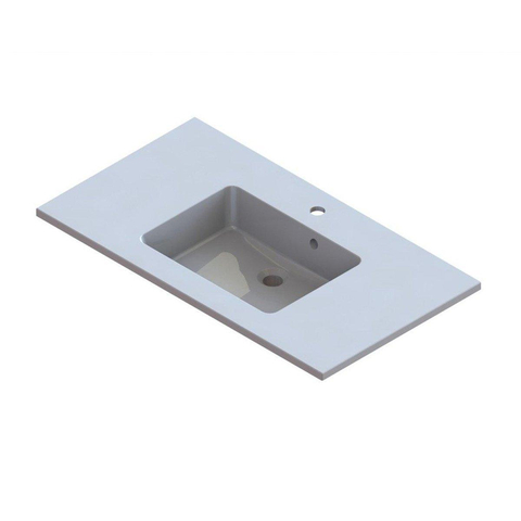Nemo Go Ensemble de meuble - 60x65x45.5cm - 2 tiroirs - sans poignée - 1 vasque Blanc brillant - 1 trous de robinet - avec miroir - MDF standard white SW911703