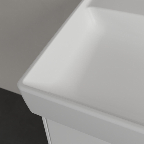 Villeroy & Boch Collaro meubelwastafel - 100x47cm - zonder overloop - zonder kraangaten CeramicPlus - Stone White (mat wit) SW358379