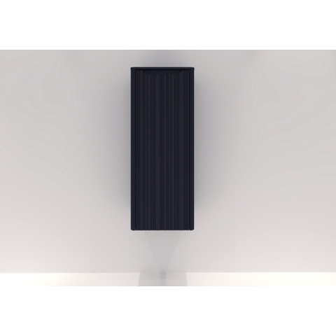H&R badmeubelen Juice Halfhoge Kast - 40x35x100cm - met ronde hoeken - 3D-front - 1 deur - linksdraaiend - dark blue mat SW875271