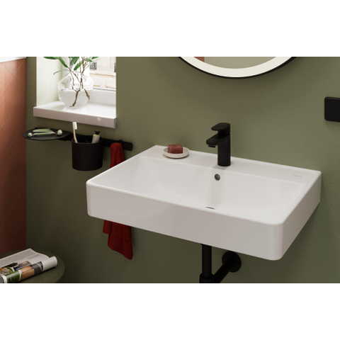 Hansgrohe Xanuia Q Wastafel/Fontein - 65x48cm - inbouw - 1 kraangat - met overloop - smartclean - glans wit SW1165114