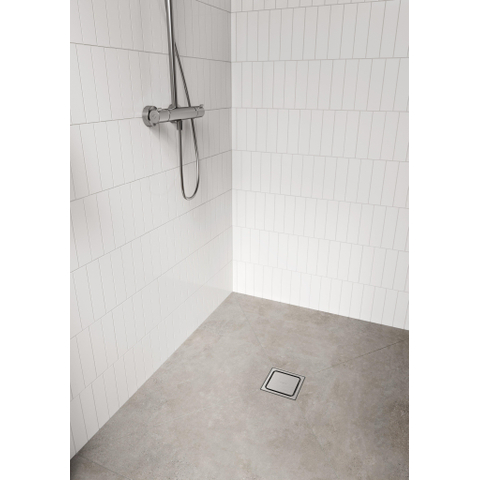 Hansgrohe RainDrain Spot Doucheput - 15x15cm - brushed stainless steel SW1590453