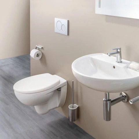 Geberit Sigma01 bedieningsplaat - 2-toets spoeling - ronde knoppen - mat chroom gelakt - mat chroom SW420175