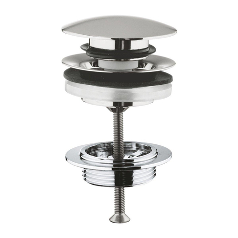 Grohe Euro Fonteinset - 37x18cm - rechthoek - 1 kraangat - zonder overloop - gebogen kraan - sifon - afvoerplug - handdoekhaak - wit/Supersteel (RVS) SW523963