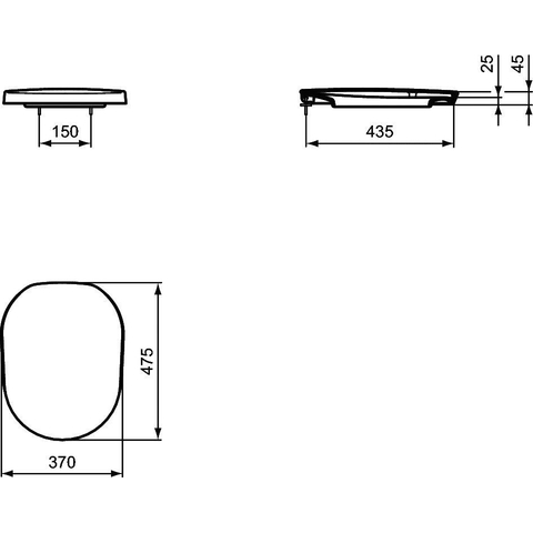 Ideal Standard Tonic abattant de WC softclose blanc 0180199