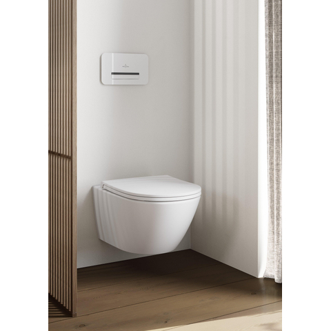 Villeroy & Boch Subway 3.0 Wandcloset - 56cm - zonder spoelrand - diepspoel twistflush CeramicPlus en antikalkbehandeling - zonder zitting - White Alpine (glans wit) SW546741