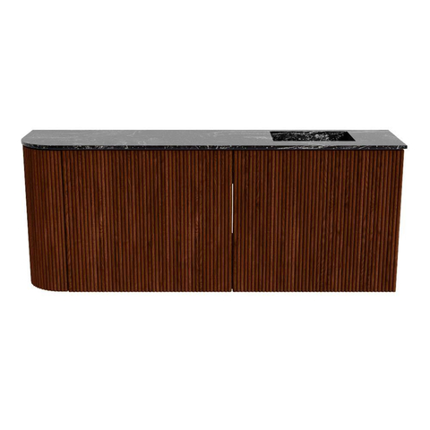 Mondiaz JOYA-DLUX 101.6cm toiletmeubel - ronding links kleur Ruby - Wastafel FAYE positie Rechts Zonder kraangat kleur Lava. SW1423669