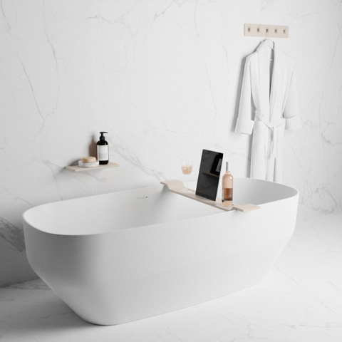 Mondiaz Easy Plancet - 14x31x1.2cm - lavabo à poser - Solid Surface - Lin mat SW644659