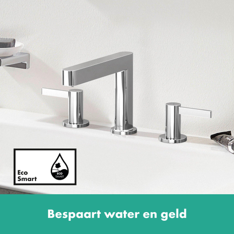 Hansgrohe Finoris Wastafelkraan - 110 pop-up plug - hoogglans chroom SW651145