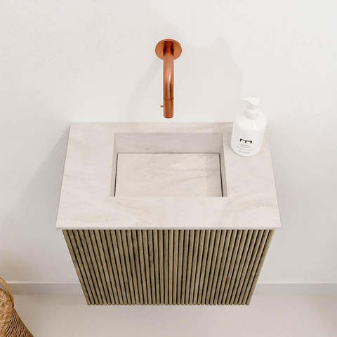 Mondiaz JOYA-DLUX 40cm toiletmeubel - kleur Dusk - Wastafel FAYE positie Midden Zonder kraangat kleur Ostra. SW1423370