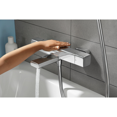 Hansgrohe Ecostat E Badkraan - thermostatisch - met omstel - met koppelingen - thermostaat - hoogglans chroom SW297284