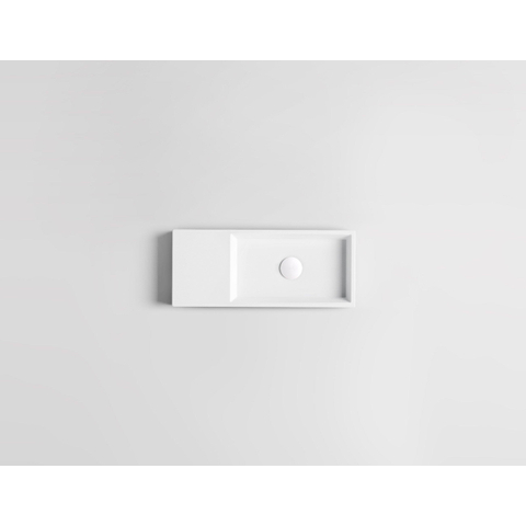 Clou Mini Wash Me lave-mains 45x19cm trou de robinet pré-percé à gauche Aluite Blanc mat SW9320