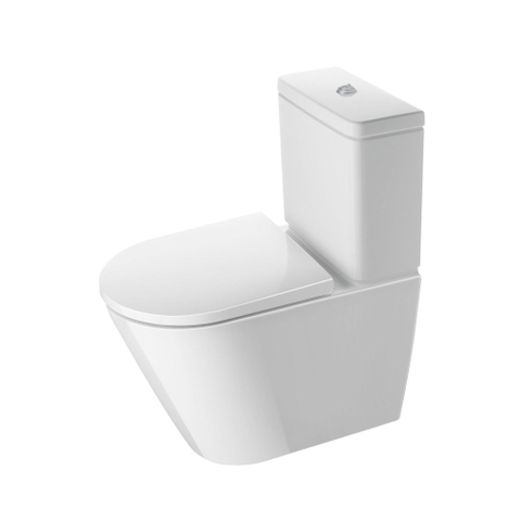 Duravit D-neo Duoblokreservoir + binnenwerk - met achteronderaansluiting links - 39.5x18x36cm - dualflush - met wondergliss - wit SW640468