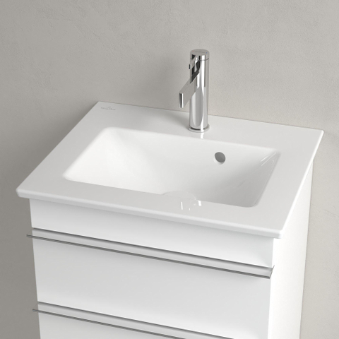 Villeroy & Boch venticello fontein - 500x420mm - met overloop - 1 kraangat CeramicPlus - White Alpine (glans wit) 1025161