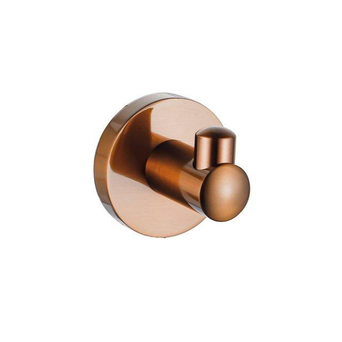 Fortifura Calvi Ensemble pour toilettes - porte-rouleau de papier toilette - brosse de toilettes - patère pour serviette - cuivre brossé PVD (Cuivre) SW1390001