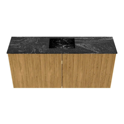 Mondiaz JOYA-DLUX 90cm meuble de toilette - couleur Chêne - Vasque FAYE position Milieu Sans trou de robinet couleur Lava. SW1422041