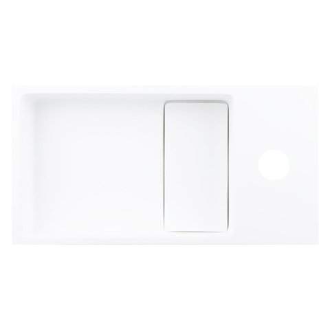 Differnz Solid fontein - 36x18.5x9cm - 1 kraangat - wit SW705498