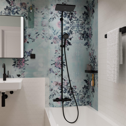 Hansgrohe Activera Q Showerpipe 290 met badthermostaat Ecostat Fine mat zwart SW1566681